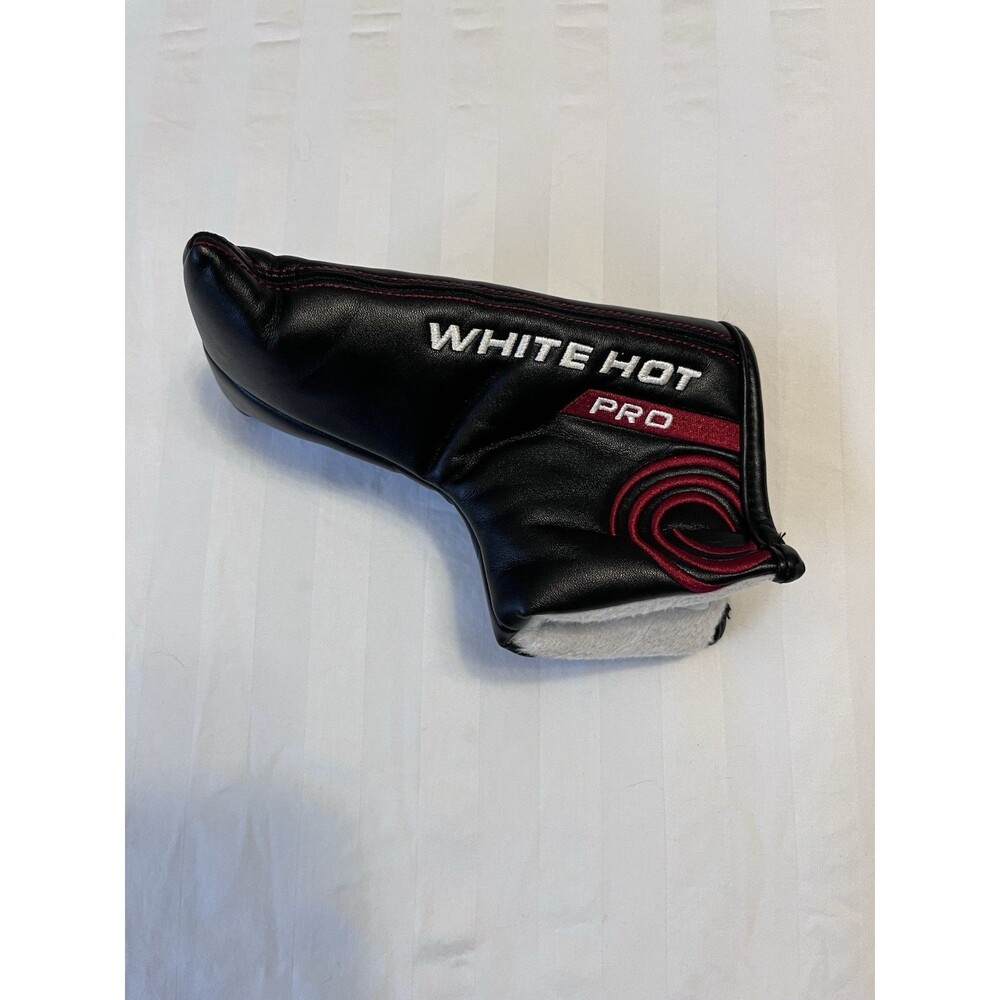 Odyssey White Hot Pro Blade Putter Headcover Black Red Leather Golf Club Cover
